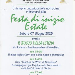 Festa di inizio Estate per G.R.D. Reggio Emilia ODV - Genitori Ragazzi Down