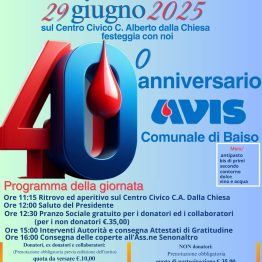 Festa per i 40 anni di Avis Comunale Baiso