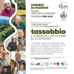 Proiezione del docufilm "Il Tassobbio, il torrente che scorre al contrario" a Ciano d'Enza