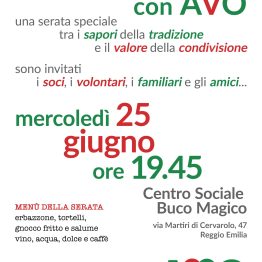 Cena d’Estate&nbsp;2025 di&nbsp;AVO&nbsp;Reggio Emilia