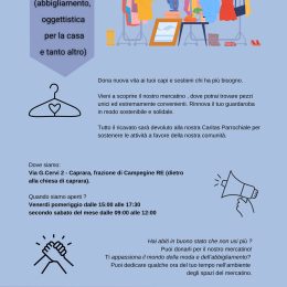 Il mercatino solidale dell'usato "Nuove occasioni" a Caprara di Campegine