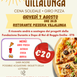 Cena per la Fondazione Durante e Dopo di Noi di Reggio Emilia alla Festa di Villalunga