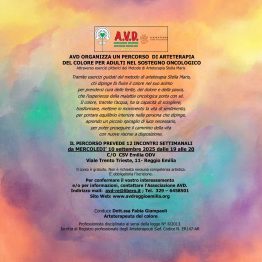 Percorso di arteterapia del colore per adulti nel sostegno oncologico con AVD Reggio Emilia