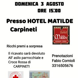Pinnacolo benefico per Croce Rossa e asilo parrocchiale di Carpineti