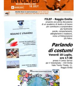 "Parlando di costumi": incontro con Filef per ragionare su un quaderno di studio dell'integrazione