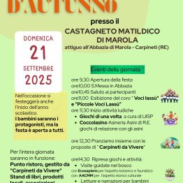 Festa d'autunno 2025 con gli Amici del castagneto matildico di Marola