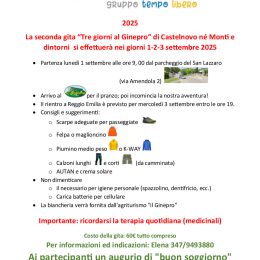 “Tre giorni al Ginepro” 2025: nuova gita in montagna a con Sostegno &amp; Zucchero