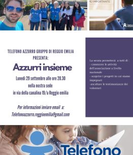 Azzurri insieme: incontro informativo con Telefono Azzurro il 29 settembre 2025