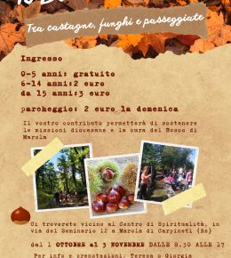 L'ottobre 205 nel bosco di Marola con il Centro Missionario Diocesano reggiano