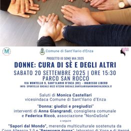 "Donne: cura di sé e degli altri"a Sant'Ilario d'Enza