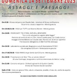 “Assaggi e paesaggi” a Rivalta