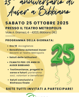 25 anni per Auser Bibbiano