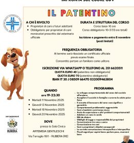 Corso di formazione per proprietari di cani e persone interessate a diventarle