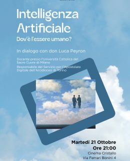 “Intelligenza artificiale. Dov’è l’essere umano?", incontro con Centro Culturale Blaise Pasca
