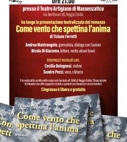 Presentazione del romanzo "Come vento che spettina l'anima" di Tiziano Ferretti per  AIMA Alzheimer Reggio Emilia