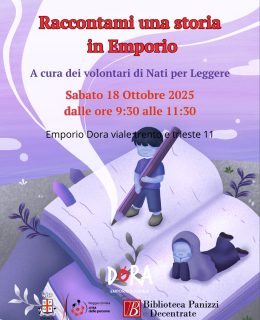 "Nati per Leggere" il 18 ottobre 2025 all'emporio solidale Dora