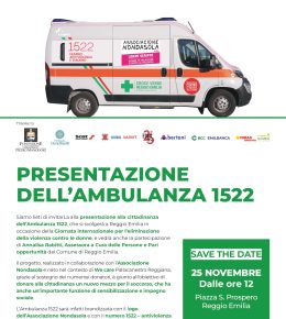 Ecco l'ambulanza 1522 della Croce Verde Reggio Emili