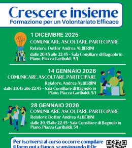Percorso formativo “Comunicare, Ascoltare, Partecipare” a Bagnolo in Piano