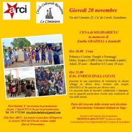 Cena solidale in memoria di Emilia Zambelli