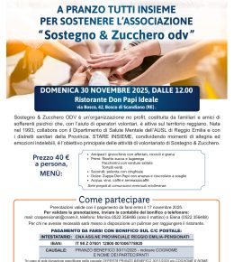 I pensionati Cna a pranzo per sostenere Sostegno &amp; Zucchero