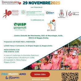 “Un passo per il Parkinson” a Reggio Emilia
