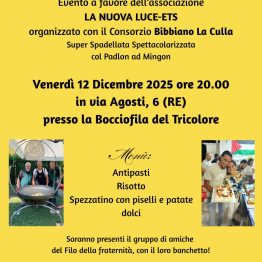 Risotto alla reggiana solidale per La Nuova Luce