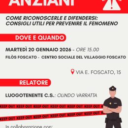 Incontri informativi sulle truffe con Auser e i carabinieri di Reggio Emilia