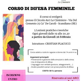 Corso di difesa femminile con Le Ciminiere di Ca' di Caroli
