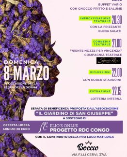 Serata benefica con il Giardino di Giuseppe per la Festa della Donna