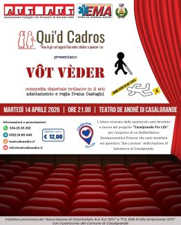 Spettacolo teatrale a Casalgrande con Aut Aut e EMA Emilia Ambulanze