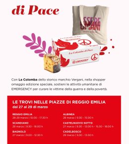 Le colombe della pace di Emergency per la Pasqua 2026
