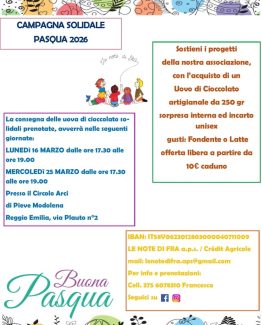 Uova di Pasqua 2026 al cioccolato per Le Note di Fra