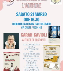 Appuntamento letterario con L'Arca in Movimento e Sarah Savioli