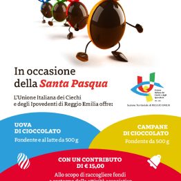 Pasqua 2026, dolci al cioccolato con l'Unione Ciechi e Ipovedenti di Reggio Emilia