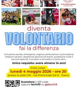 Toano, nuovo corso per diventare volontari della Croce Rossa Italiana