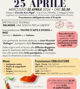Spettacolo teatrale sul partigiano Delinger al circolo Arci Pigal