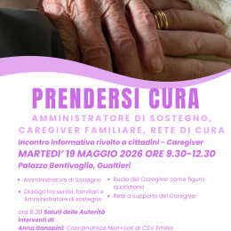 "Prendersi cura": incontro informativo su progetti, ruoli e istituzioni a Gualtieri