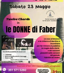 Omaggio a De André al circolo Arci Le Ciminiere di Cà de’ Caroli di Scandiano