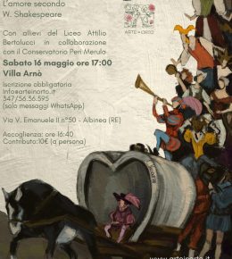 L'amore secondo Shakespeare a Villa Arnò: concerto benefico per i progetti sociali di Arte in Orto