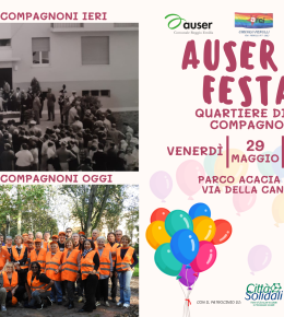 Edizione 2026 per la festa Auser in via Compagnoni a Reggio Emilia