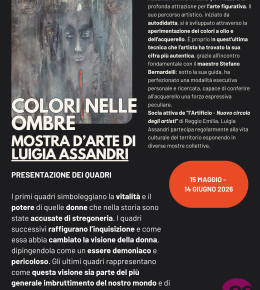 “Colori nelle ombre”: mostra d’arte di Luigia Assandri a Albinea con Auser