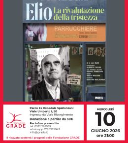 Dieci anni del CORE: Fondazione Grade porta Elio a Reggio con “La rivalutazione della tristezza”