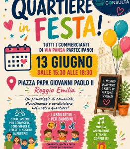 Quartiere in Festa in piazza Papa Giovanni Paolo II a Reggio Emilia