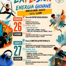 “Explosion Energia Giovane”, due giorni di attività tra Biasola e parco di Rivalta