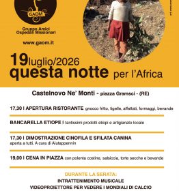 "Questa notte per l'Africa 2026" con Gaom, il Gruppo Amici Ospedali Missionari