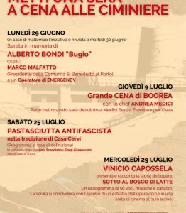 Edizione 2026 di “Metti una sera a cena alle Ciminiere” al circolo Le Ciminiere